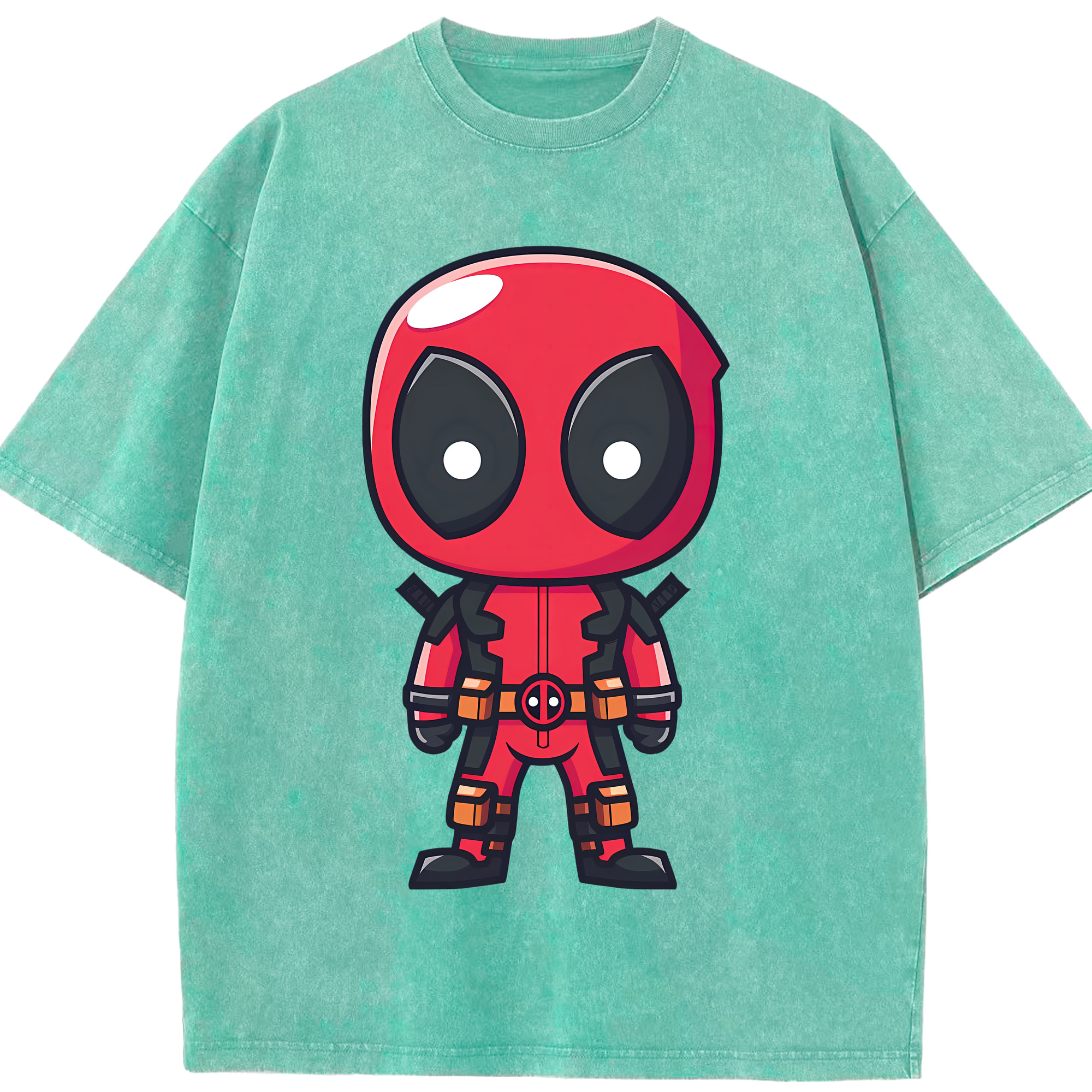 （画像用） Deadpool デッドプール 綿100% ヴィンテージ風 半袖Tシャツ（フロントプリント）